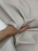 Бежевая экокожа ткань искусственная кожа на хлопке — изображение 2