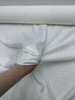 Плательная ткань вискоза белого цвета лен бохо — изображение 2
