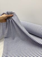 Рубашечная ткань в полоску хлопок синяя — изображение 3