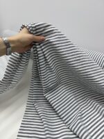 Рубашечная ткань в полоску хлопок серая — изображение 6