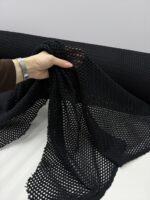 Ажурная ткань сетка черная