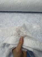 Белая ткань шитье на батисте хлопок белый — изображение 6