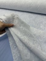 Белая ткань шитье на батисте хлопок белый — изображение 2