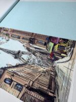 Ткань креп плательный с принтом Париж купонный — изображение 8